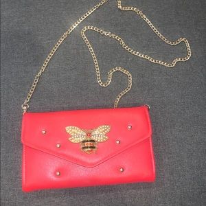 Bee Logo Embellished purse